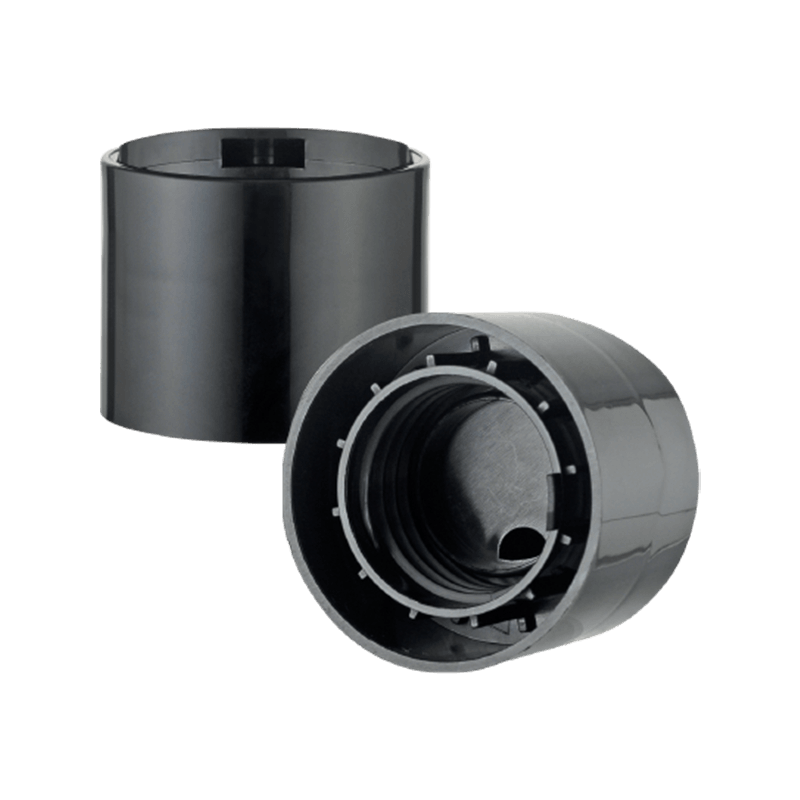 Svart pp plastskiva topplock för tvättmedel